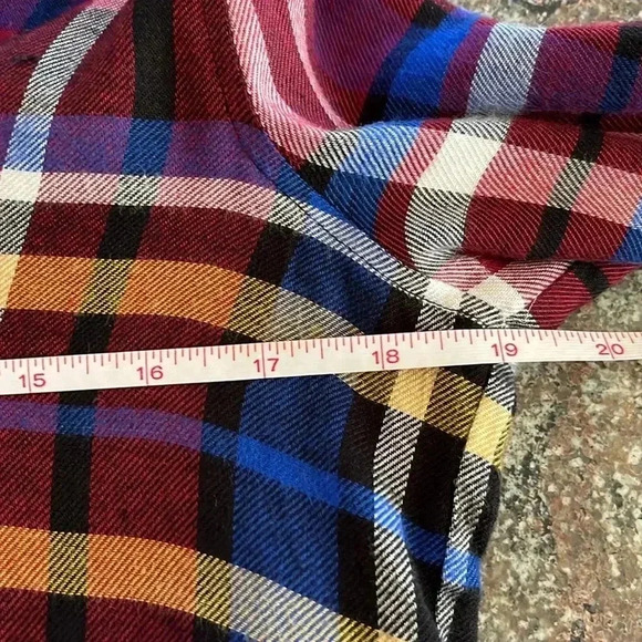 EUC L’Agence Tyler Holly Blue Red Plaid Lightweight Button Down Shirt Sz XS - Picture 7 of 11